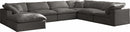 Cozy 7 Piece Velvet Modular Overstuffed Reversible Sectional