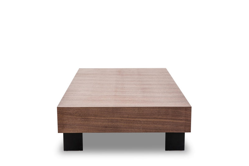 Modrest Stilt - Modern Walnut Coffee Table  by Hollywood Glam
