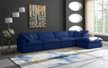 Cozy 5 Piece Velvet Modular Overstuffed Reversible Sectional