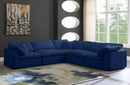 Cozy 5 Piece Velvet Modular Overstuffed Reversible Sectional