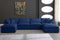 Cozy 6 Piece Velvet Modular Overstuffed Reversible Sectional