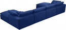 Cozy 6 Piece Velvet Modular Overstuffed Reversible Sectional