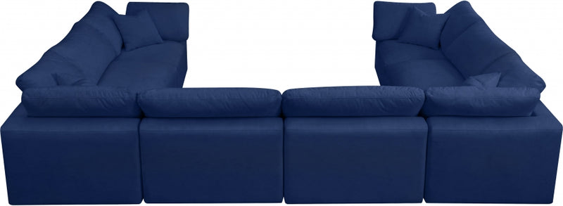 Cozy 8 Piece Velvet Modular Overstuffed Reversible Sectional