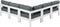 Nizuc Aluminum Modular 5pc Sectional
