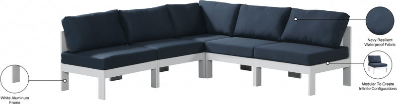 Nizuc Aluminum Modular 5pc Sectional