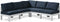Nizuc Aluminum Modular 5pc Sectional