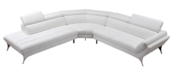 Divani Casa Graphite - Modern Leather Left Facing Sectional Sofa