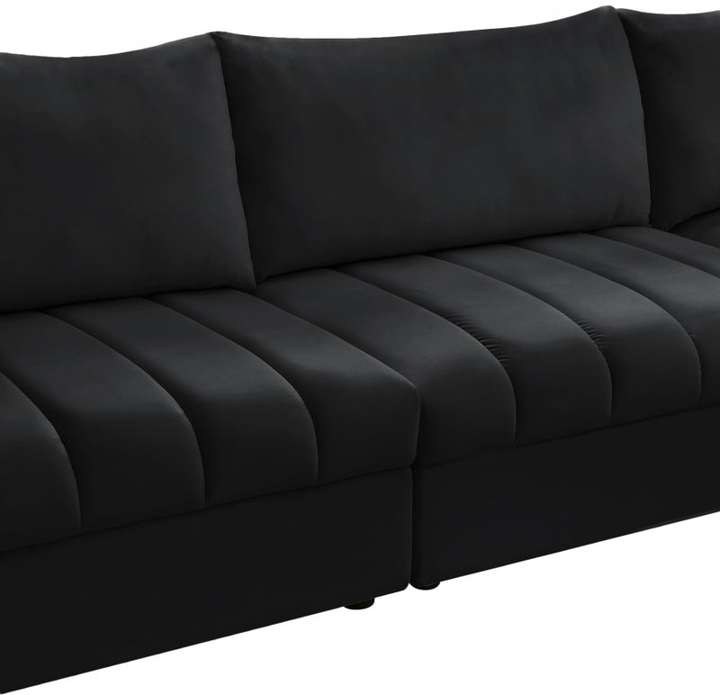 Jacob Velvet Modular 4 Piece Sectional