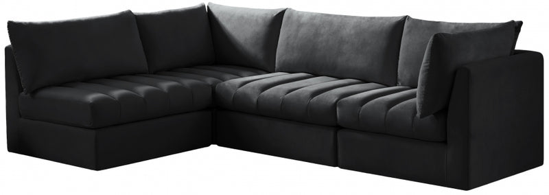 Jacob Velvet Modular 4 Piece Sectional