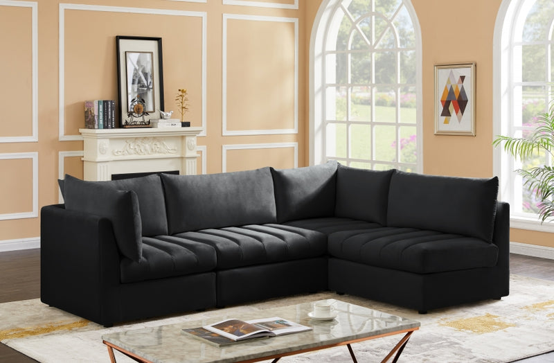 Jacob Velvet Modular 4 Piece Sectional