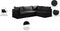 Jacob Velvet Modular 4 Piece Sectional