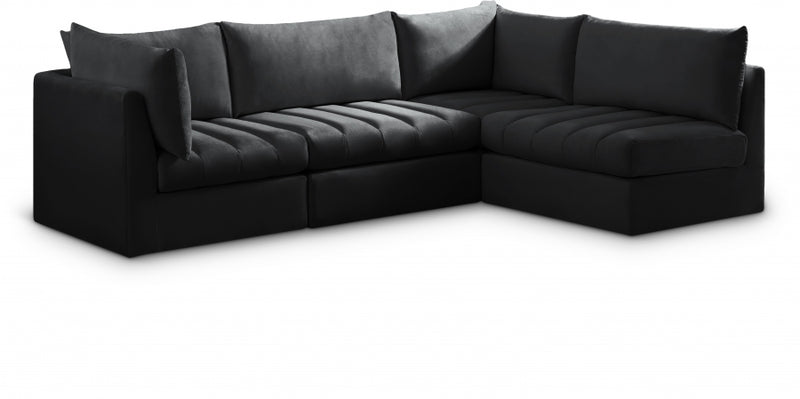 Jacob Velvet Modular 4 Piece Sectional