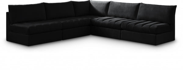 Jacob Velvet Modular 5 Piece Sectional