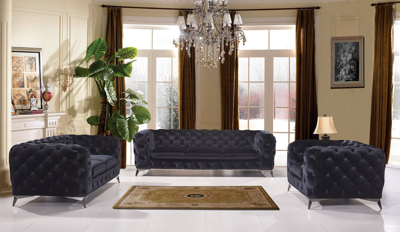 Divani Casa Delilah Modern Fabric Sofa Set