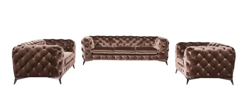 Divani Casa Delilah Modern Fabric Sofa Set