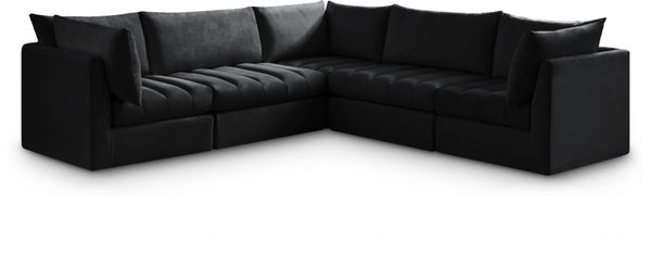 Jacob Velvet Modular 5 Piece Sectional