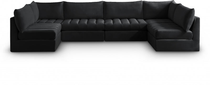 Jacob Velvet Modular 6 Piece Sectional