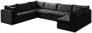 Jacob Velvet Modular 7 Piece Sectional