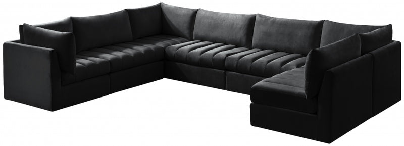 Jacob Velvet Modular 7 Piece Sectional