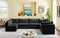 Jacob Velvet Modular 7 Piece Sectional