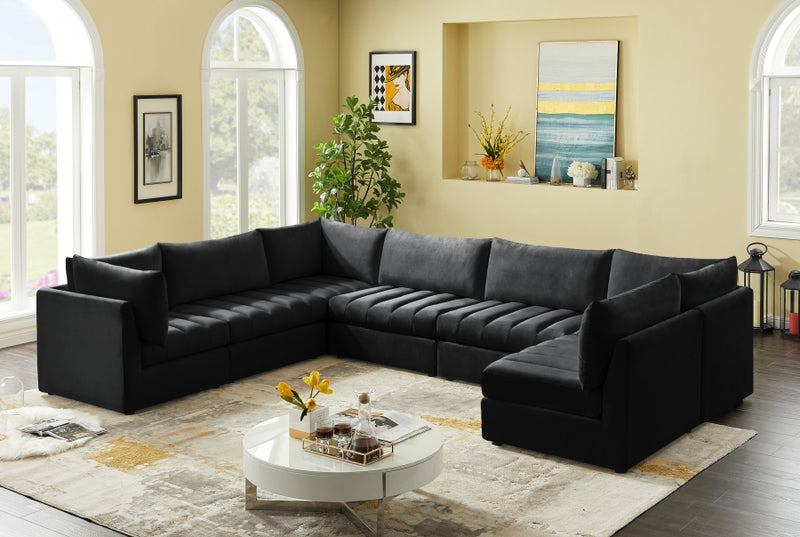 Jacob Velvet Modular 7 Piece Sectional