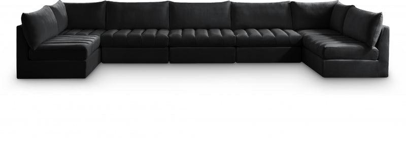 Jacob Velvet Modular 7 Piece Sectional