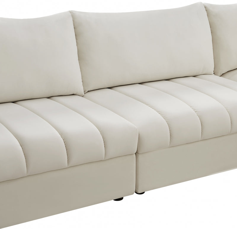 Jacob Velvet Modular 4 Piece Sectional