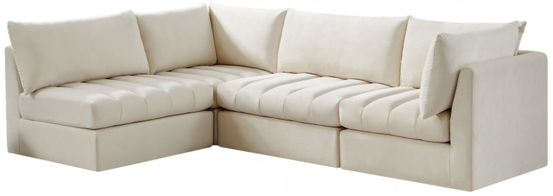 Jacob Velvet Modular 4 Piece Sectional
