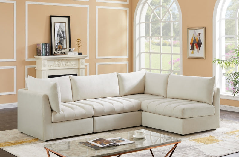 Jacob Velvet Modular 4 Piece Sectional