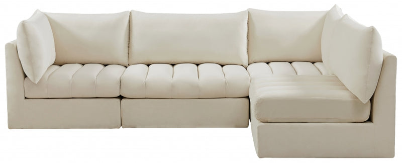 Jacob Velvet Modular 4 Piece Sectional