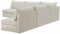 Jacob Velvet Modular 5 Piece Sectional
