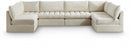 Jacob Velvet Modular 6 Piece Sectional