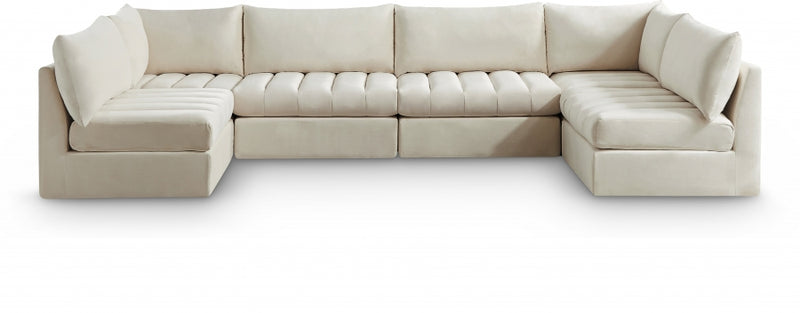 Jacob Velvet Modular 6 Piece Sectional