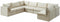 Jacob Velvet Modular 7 Piece Sectional