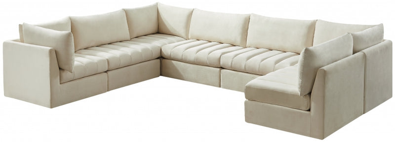 Jacob Velvet Modular 7 Piece Sectional