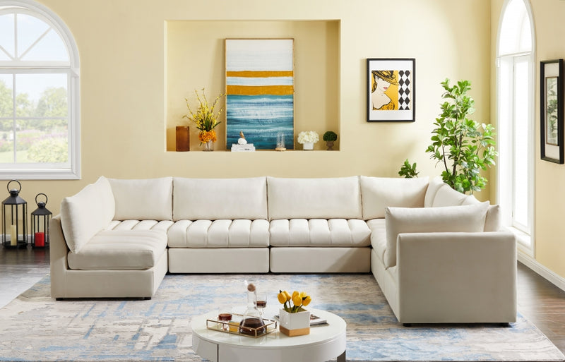 Jacob Velvet Modular 7 Piece Sectional