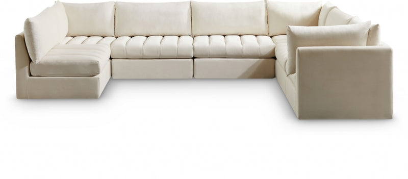 Jacob Velvet Modular 7 Piece Sectional