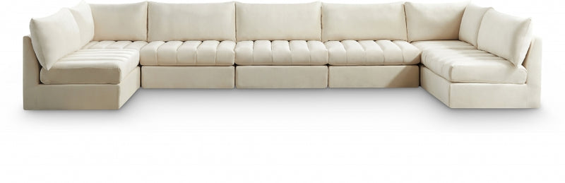 Jacob Velvet Modular 7 Piece Sectional