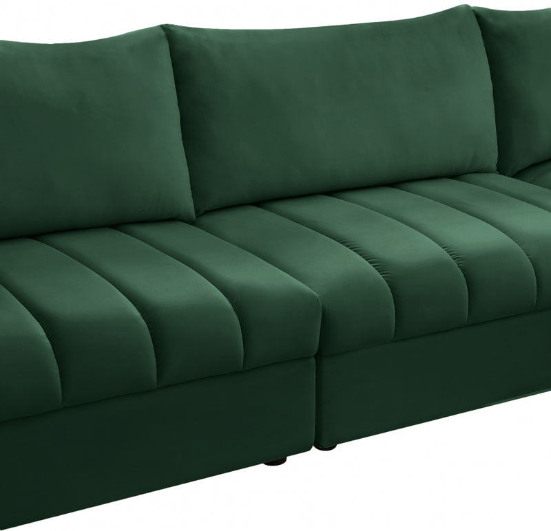 Jacob Velvet Modular 4 Piece Sectional