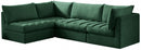 Jacob Velvet Modular 4 Piece Sectional