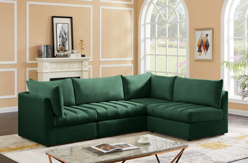 Jacob Velvet Modular 4 Piece Sectional