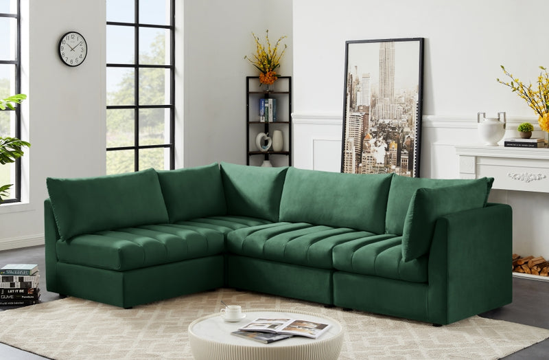 Jacob Velvet Modular 4 Piece Sectional