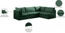 Jacob Velvet Modular 4 Piece Sectional