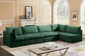 Jacob Velvet Modular 5 Piece Sectional