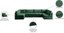 Jacob Velvet Modular 6 Piece Sectional