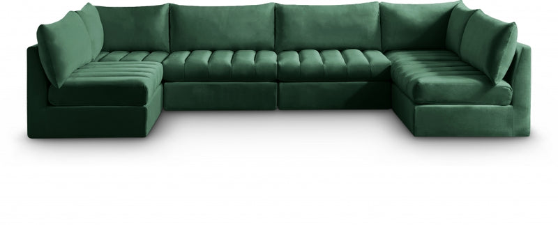 Jacob Velvet Modular 6 Piece Sectional