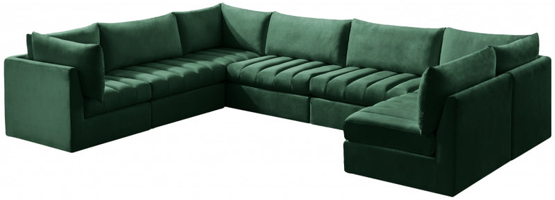 Jacob Velvet Modular 7 Piece Sectional