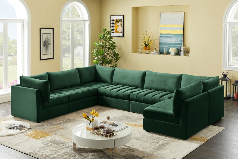 Jacob Velvet Modular 7 Piece Sectional