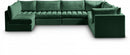 Jacob Velvet Modular 7 Piece Sectional