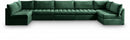 Jacob Velvet Modular 7 Piece Sectional
